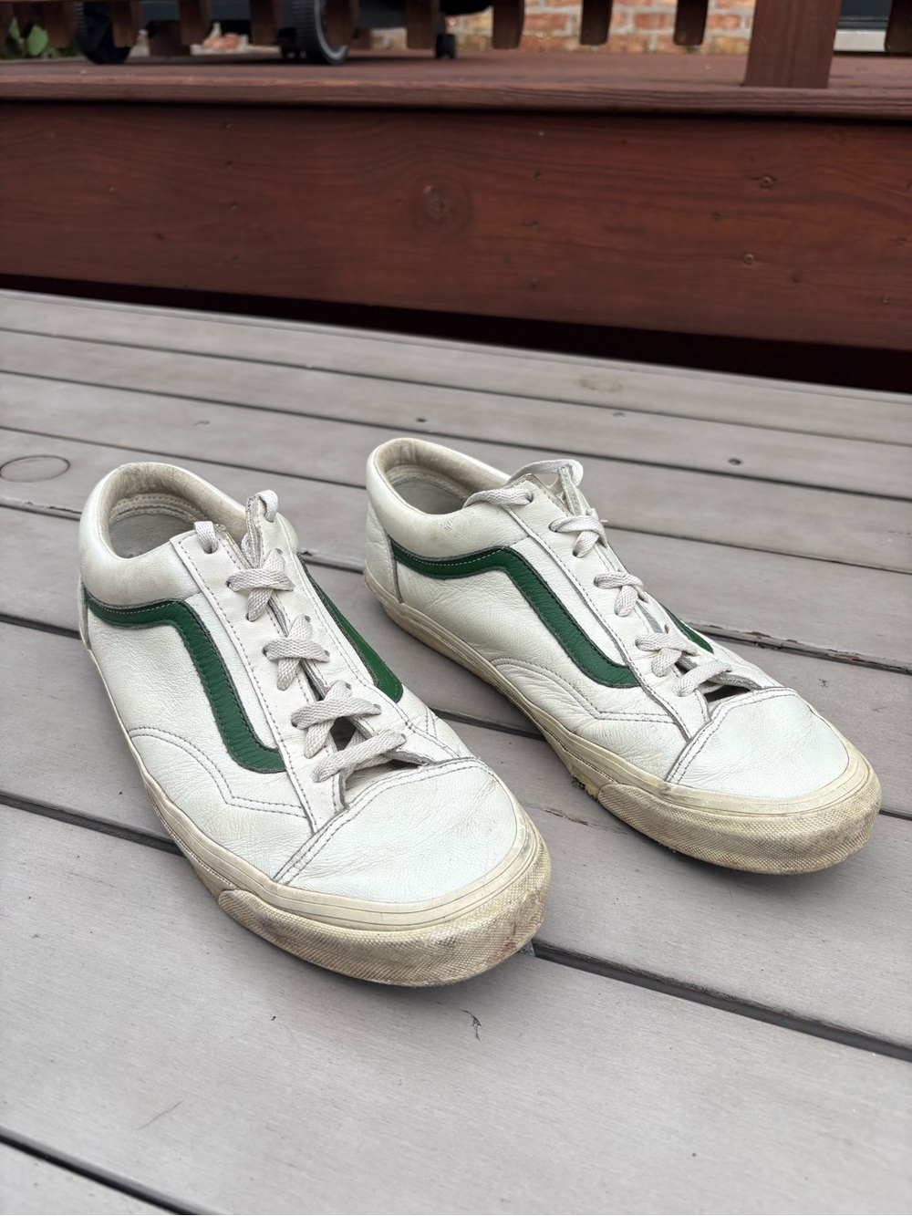 Vans X Museum of Peace & Quiet collab white leather sneakers